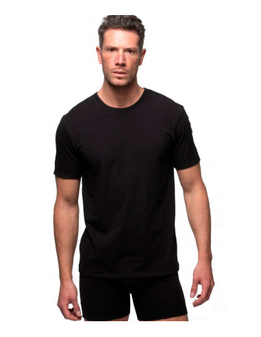 Camiseta interior termorreguladora en cuello redondo de hombre. Delantero. Color Blanco