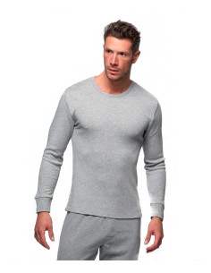 pack 3 Camisetas térmicas caballero manga larga 100% algodón cuello pico