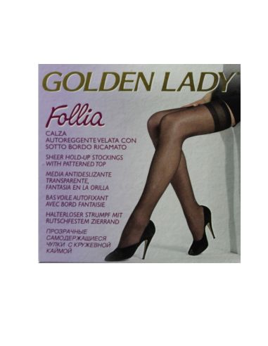 Media antideslizante 20 dens, Golden Lady. Color fumo.