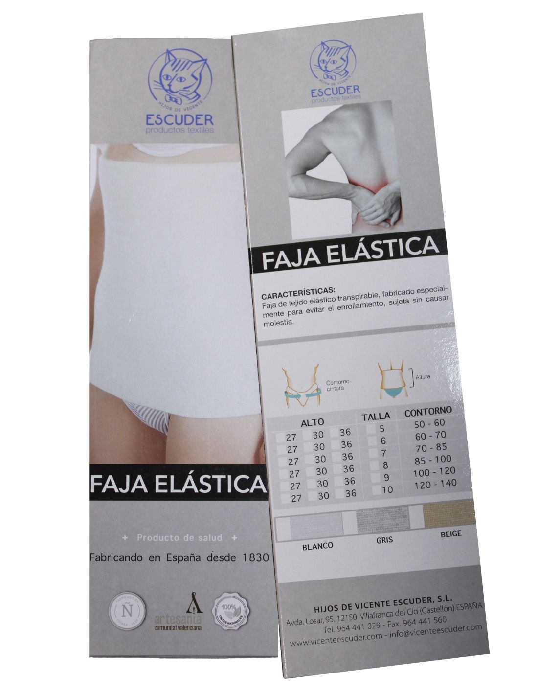 Faja caballero tubular algodón