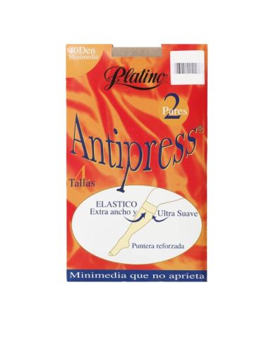 Pack 2 minimedias antipress 40 dens, Platino