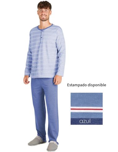 Pijama fino hombre rayas blancas y rojas