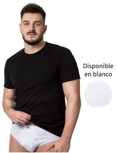 Camiseta interior para hombre 100% algodón. Color blanco.