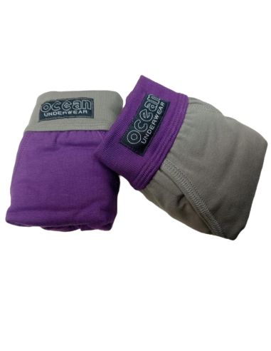 Calzoncillos slip pack de 2. Color morado.