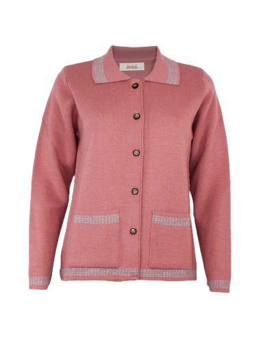 Chaqueta de punto invierno para mujer. Color lila.