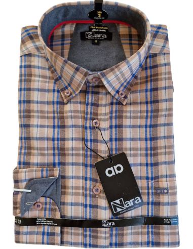 Camisa de invierno para hombre. Color marino.