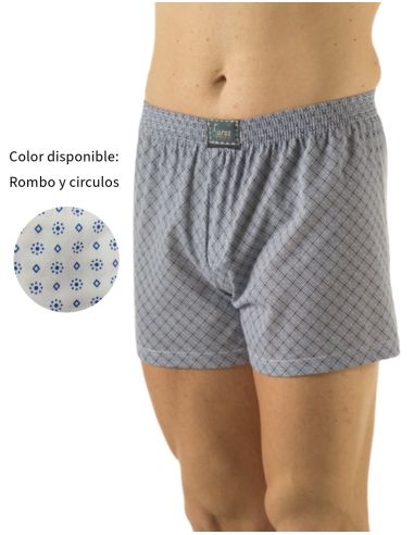 Calzoncillo bóxer para hombre. Detalle frontal.