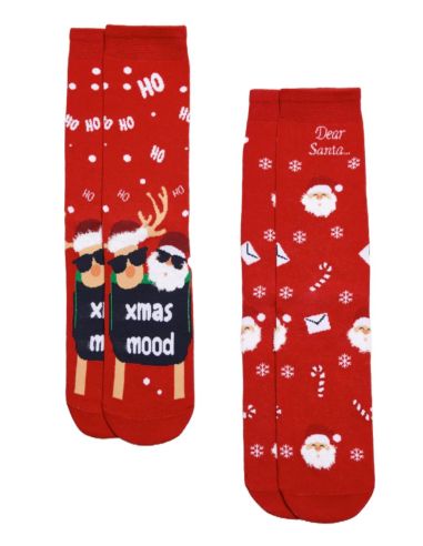 Pack 2 calcetines mujer navidad.