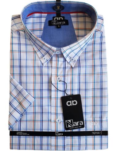 Camisa de verano para hombre. Detalle frontal.